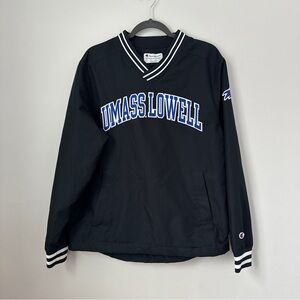 UMass Lowell River Hawks Champion Black Windbreaker